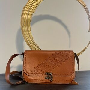 Brown Leather Crossbody Bag